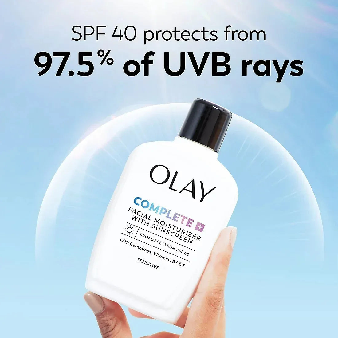 Olay Complete+ Daily Face Moisturizer with Sunscreen SPF 40, Fragrance-Free, 2 pk./6 fl. oz.