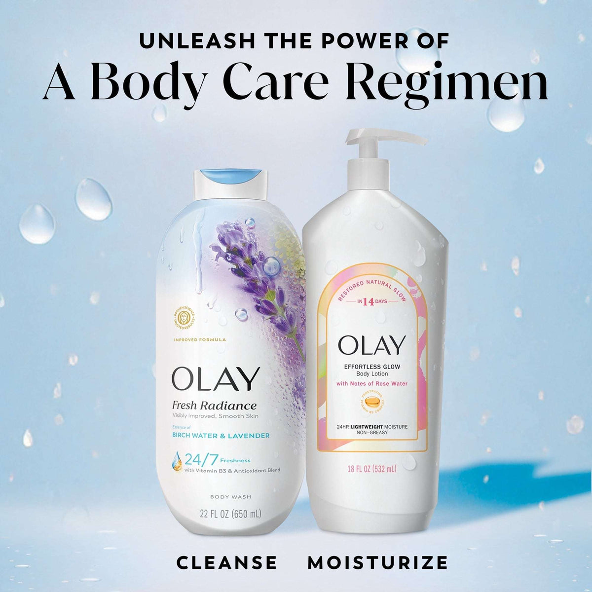 Olay Fresh Radiance Body Wash with Essence of Birch Water and Lavender, Vitamin B3 and Antioxidant Blend