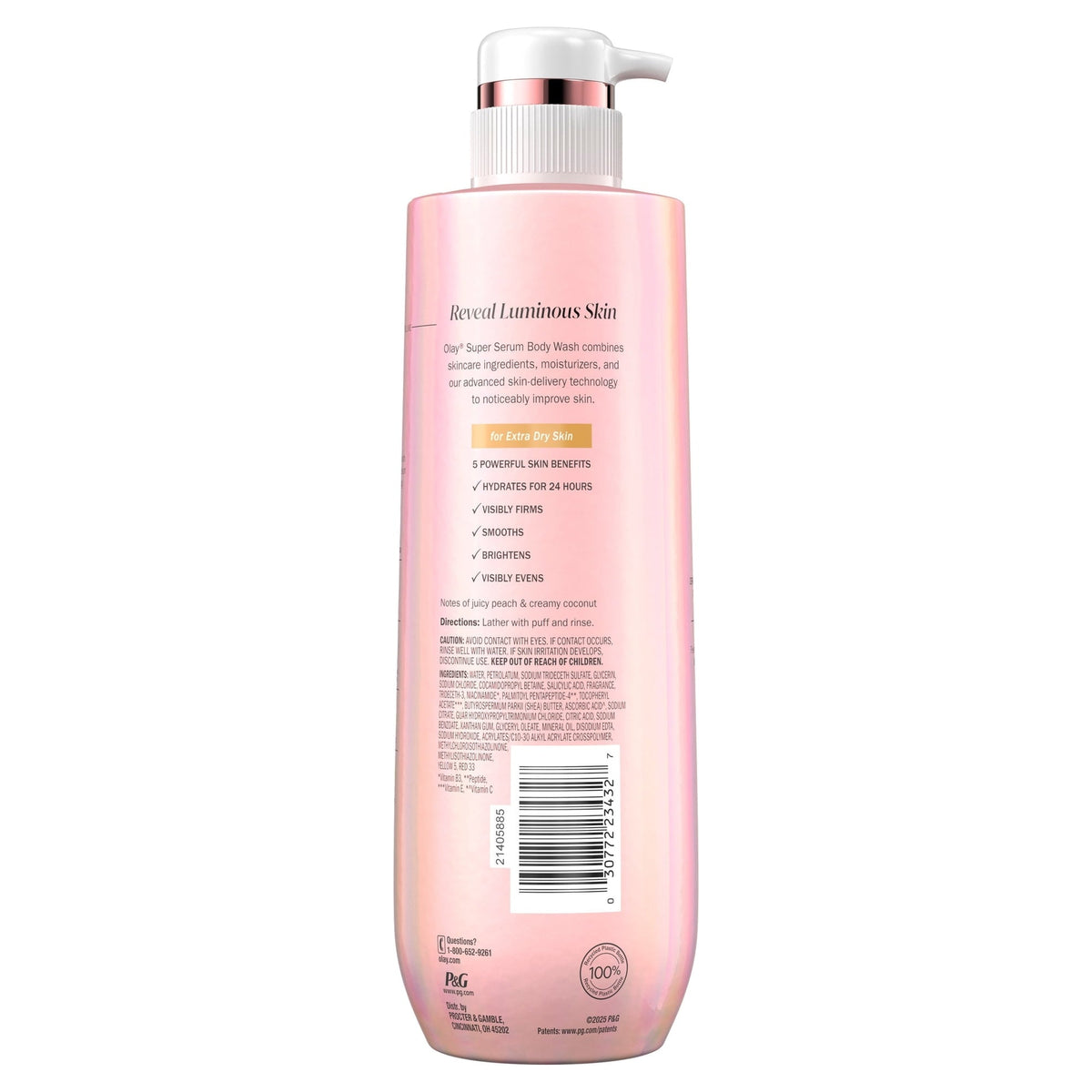 Olay Hydrating Body Wash, Super Serum for Extra Dry Skin, 20 fl oz, for Luminous Skin