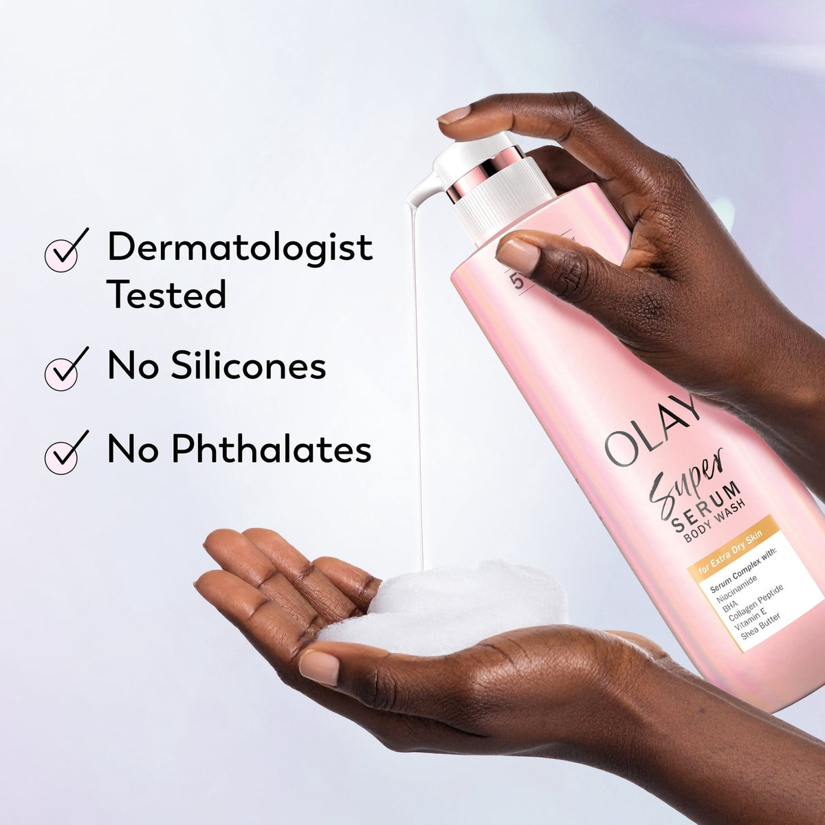 Olay Hydrating Body Wash, Super Serum for Extra Dry Skin, 20 fl oz, for Luminous Skin