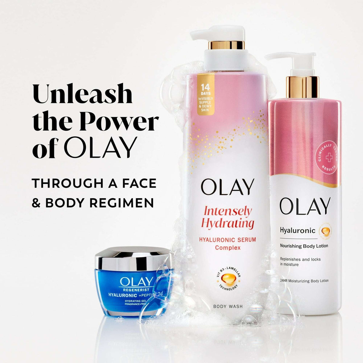 Olay Nourishing Body Wash for women, Hyaluronic Acid, 20 fl oz