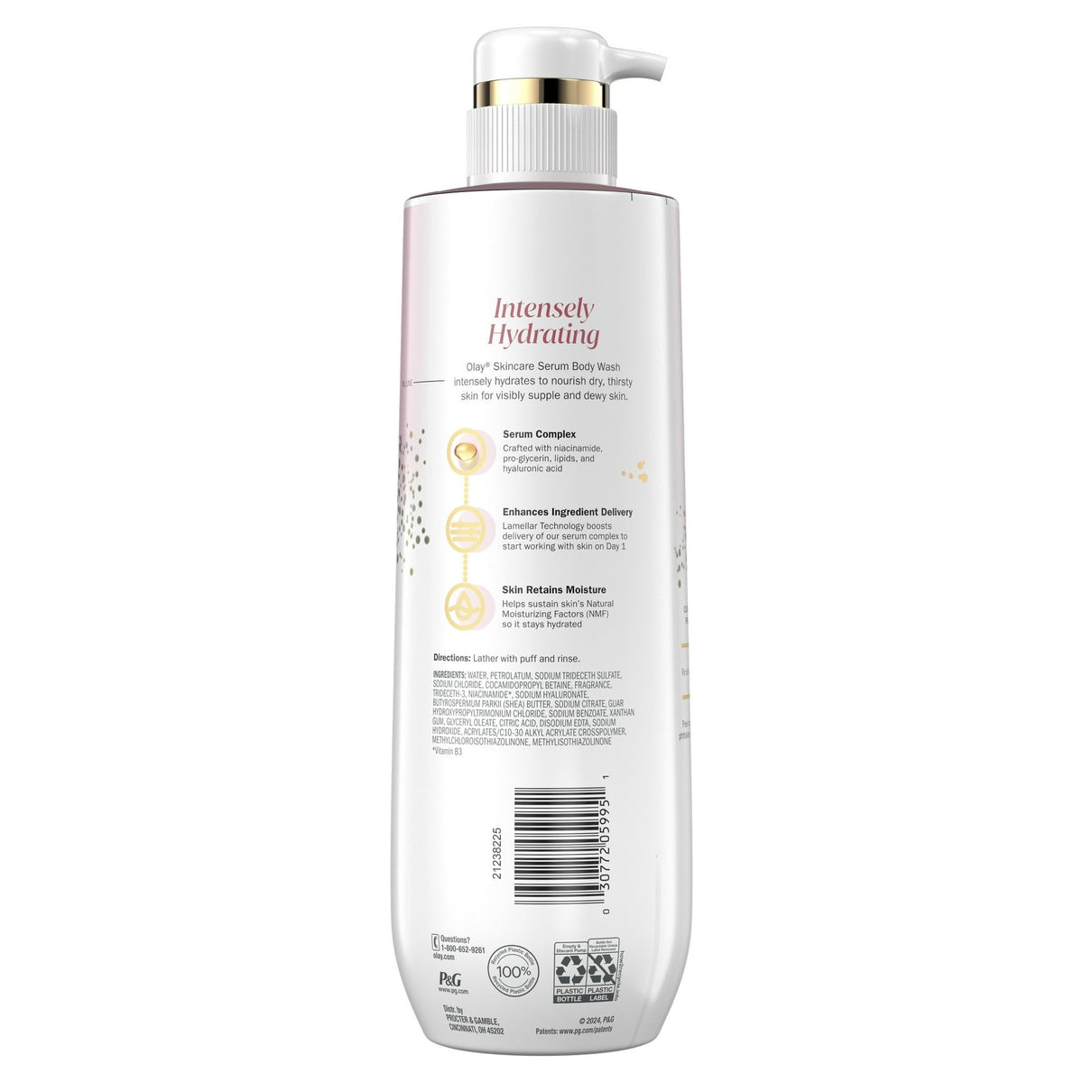Olay Nourishing Body Wash for women, Hyaluronic Acid, 20 fl oz