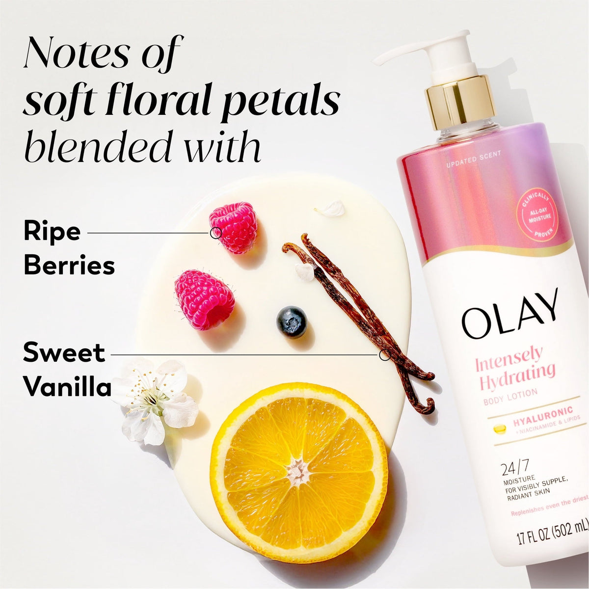 Olay Nourishing & Hydrating Body Lotion with Hyaluronic Acid, 17 fl oz