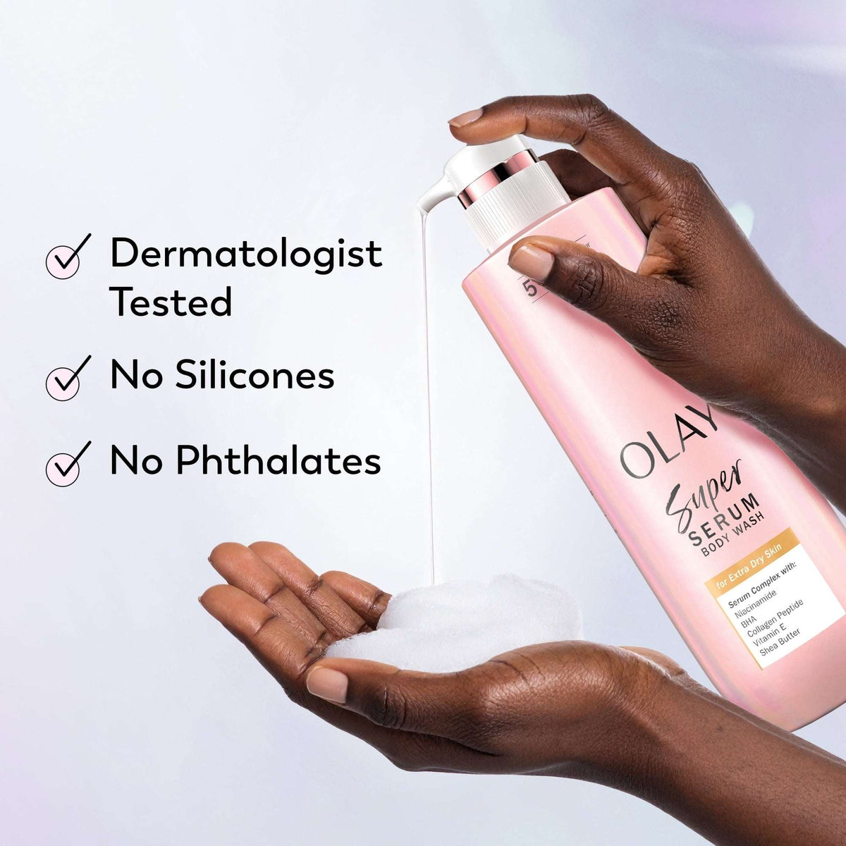 Olay Super Serum Body Wash for Extra Dry Skin, 20 fl oz, Serum Complex for Luminous Skin
