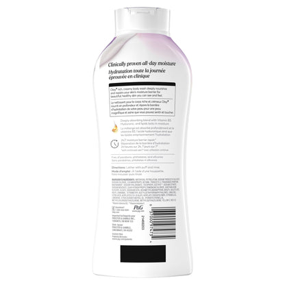 Olay Ultra Moisture Body Wash, Age Defy Body Wash Vitamin B3 & Hyaluronic, 22 FL OZ