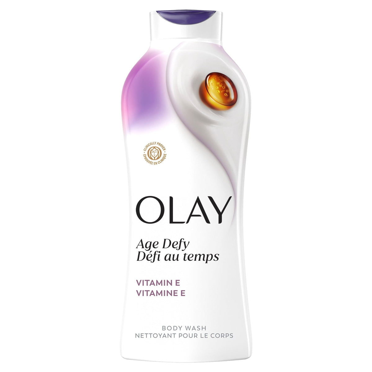 Olay Ultra Moisture Body Wash, Age Defy Body Wash Vitamin B3 & Hyaluronic, 22 FL OZ