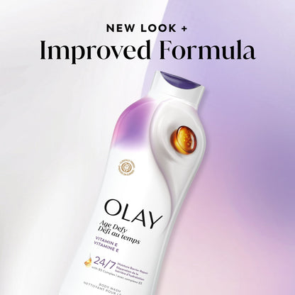 Olay Ultra Moisture Body Wash, Age Defy Body Wash Vitamin B3 & Hyaluronic, 22 FL OZ