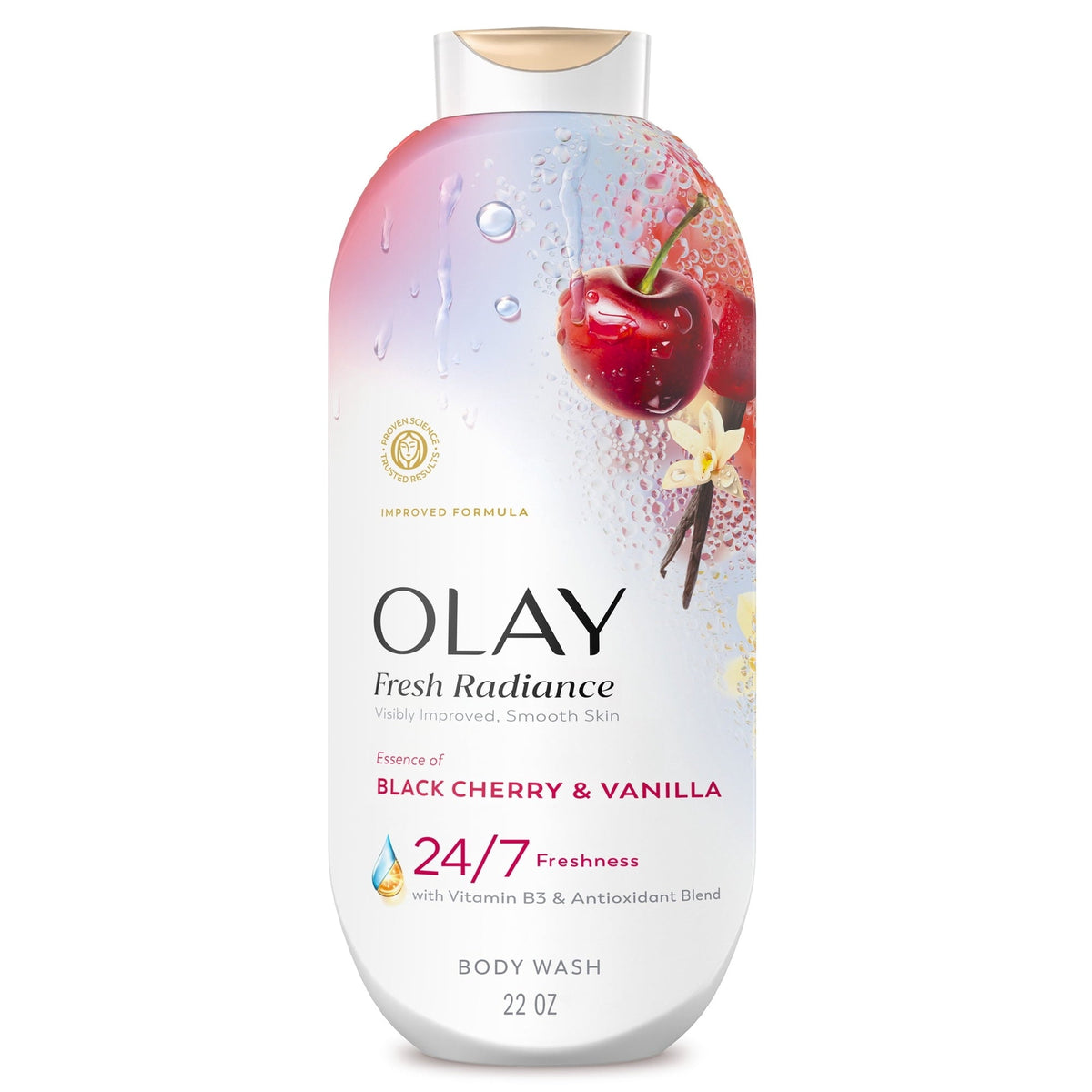 Olay Fresh Radiance Body Wash with Essence of Birch Water and Lavender, Vitamin B3 and Antioxidant Blend
