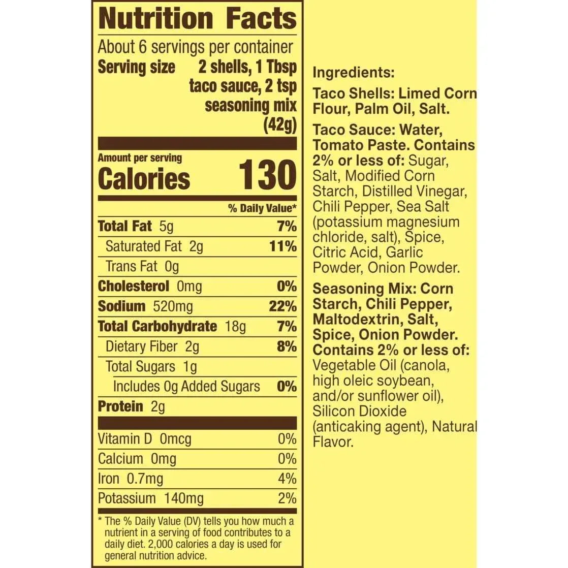 Old El Paso Crunchy Taco Dinner Kit, Easy Meal Prep, 12 Count, 8.8 oz