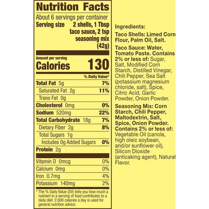 Old El Paso Crunchy Taco Dinner Kit, Easy Meal Prep, 12 Count, 8.8 oz
