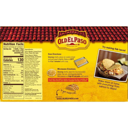 Old El Paso Crunchy Taco Dinner Kit, Easy Meal Prep, 12 Count, 8.8 oz