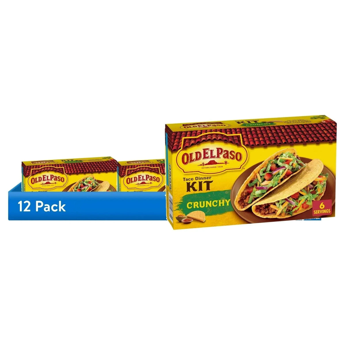 Old El Paso Crunchy Taco Dinner Kit, Easy Meal Prep, 12 Count, 8.8 oz