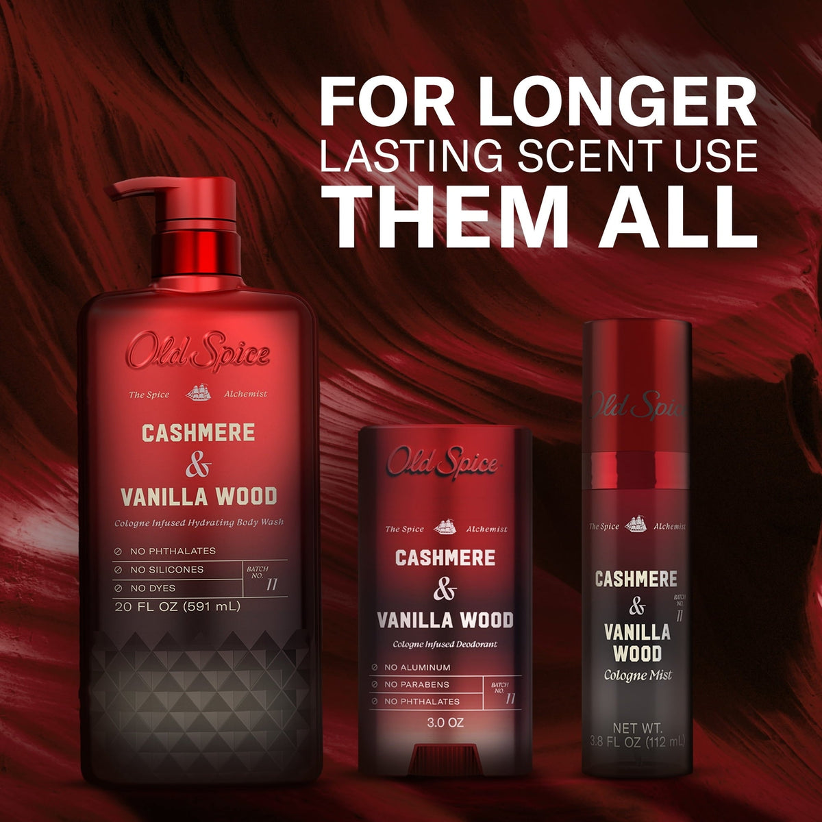 Old Spice Body Wash for Men, The Spice Alchemist Collection, Cashmere and Vanilla Wood, 20oz