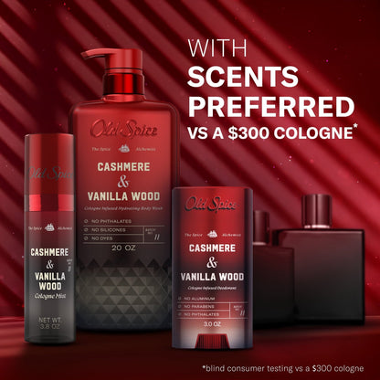 Old Spice Body Wash for Men, The Spice Alchemist Collection, Cashmere and Vanilla Wood, 20oz