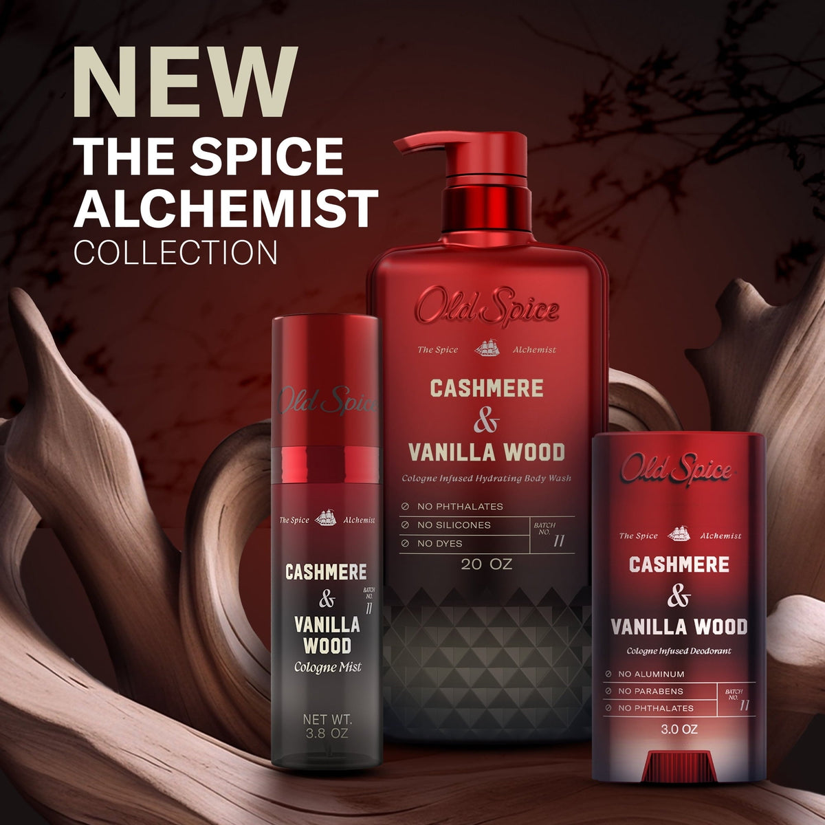 Old Spice Body Wash for Men, The Spice Alchemist Collection, Cashmere and Vanilla Wood, 20oz