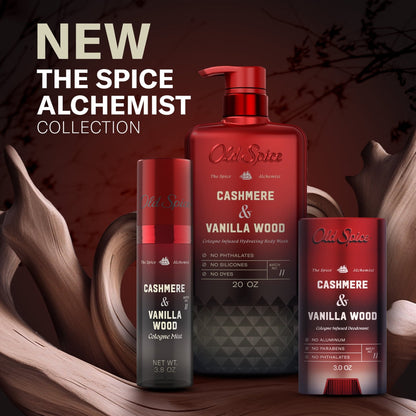 Old Spice Body Wash for Men, The Spice Alchemist Collection, Cashmere and Vanilla Wood, 20oz