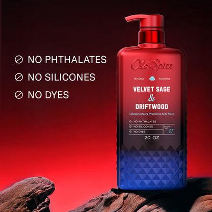 Old Spice Body Wash for Men, The Spice Alchemist Collection, Velvet Sage and Driftwood, 20oz