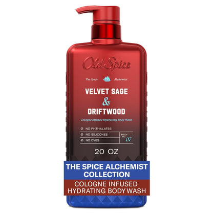 Old Spice Body Wash for Men, The Spice Alchemist Collection, Velvet Sage and Driftwood, 20oz