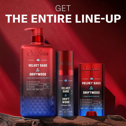 Old Spice Body Wash for Men, The Spice Alchemist Collection, Velvet Sage and Driftwood, 20oz