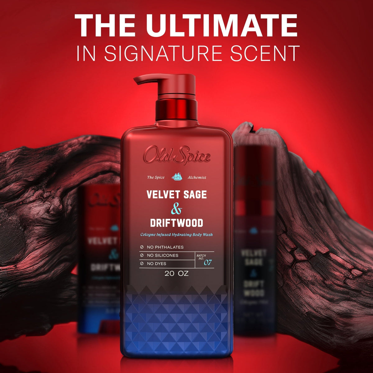 Old Spice Body Wash for Men, The Spice Alchemist Collection, Velvet Sage and Driftwood, 20oz
