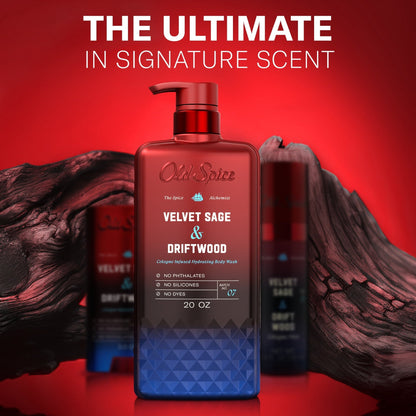 Old Spice Body Wash for Men, The Spice Alchemist Collection, Velvet Sage and Driftwood, 20oz