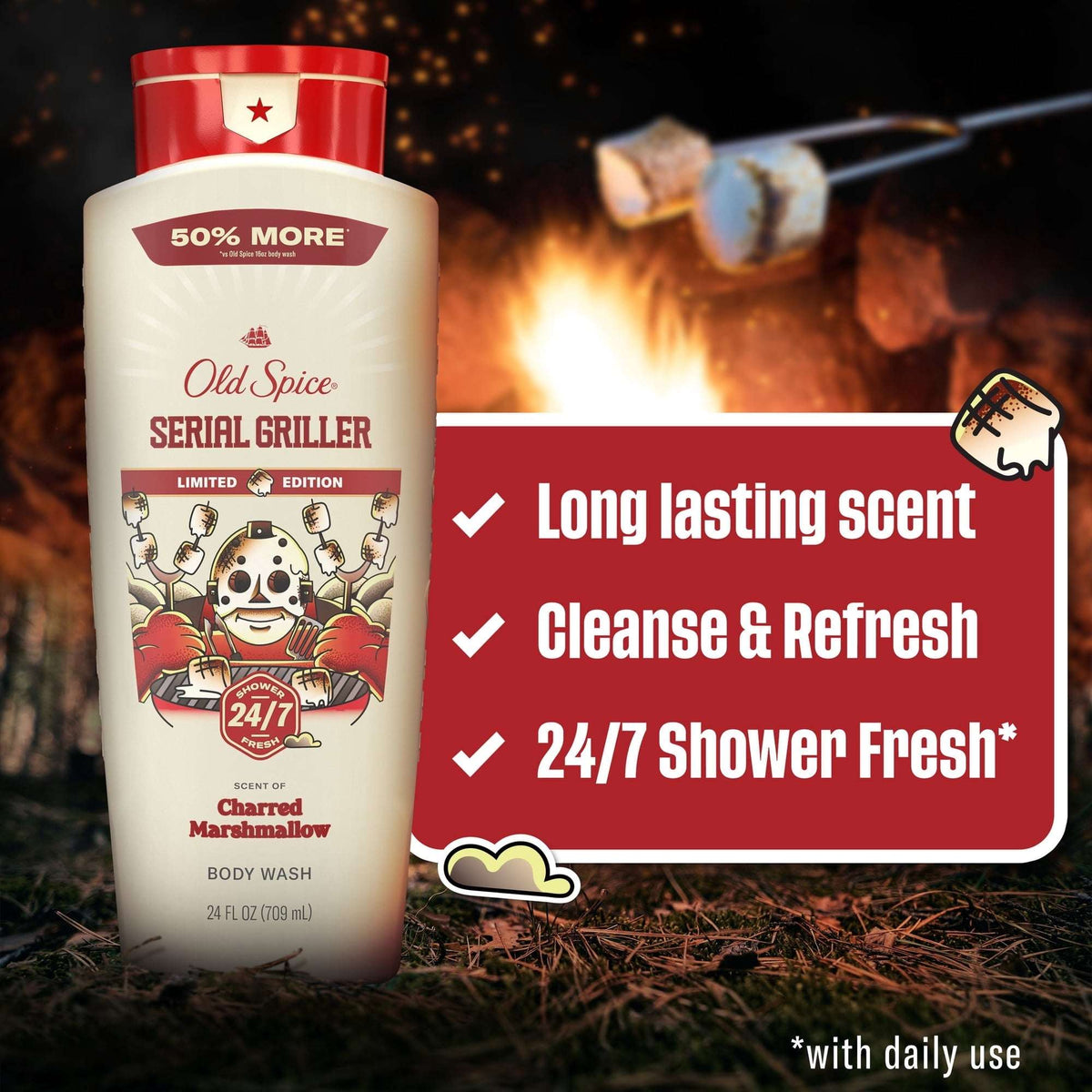 Old Spice Men's Body Wash, Serial Griller, 24oz