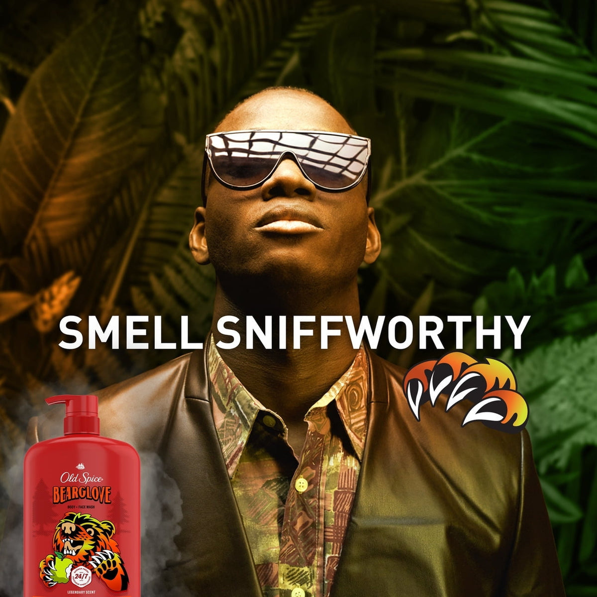 Old Spice Men's Body Wash, Bearglove, Long Lasting Lather, 33.4 fl oz