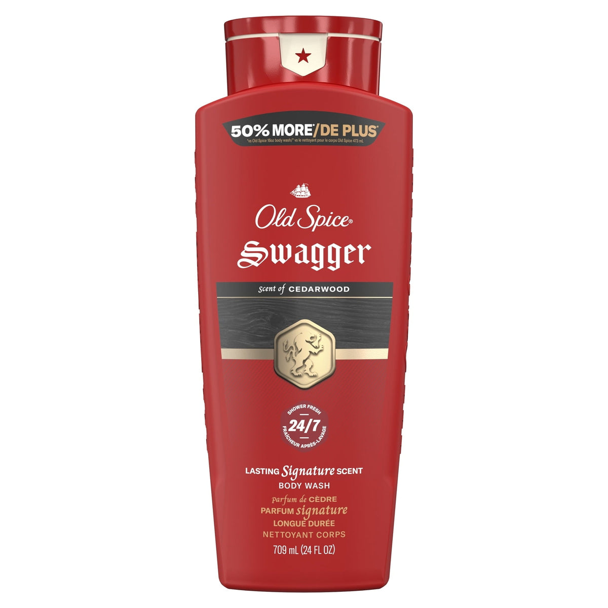 Old Spice Men's Body Wash, Swagger Cedarwood Scent, 24 fl oz