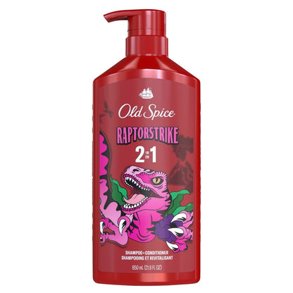 Old Spice Raptorstrike 2in1 Shampoo & Conditioner for Men, Healthy Looking & Clean Hair, 21.9 fl oz (PACK OF 3 )