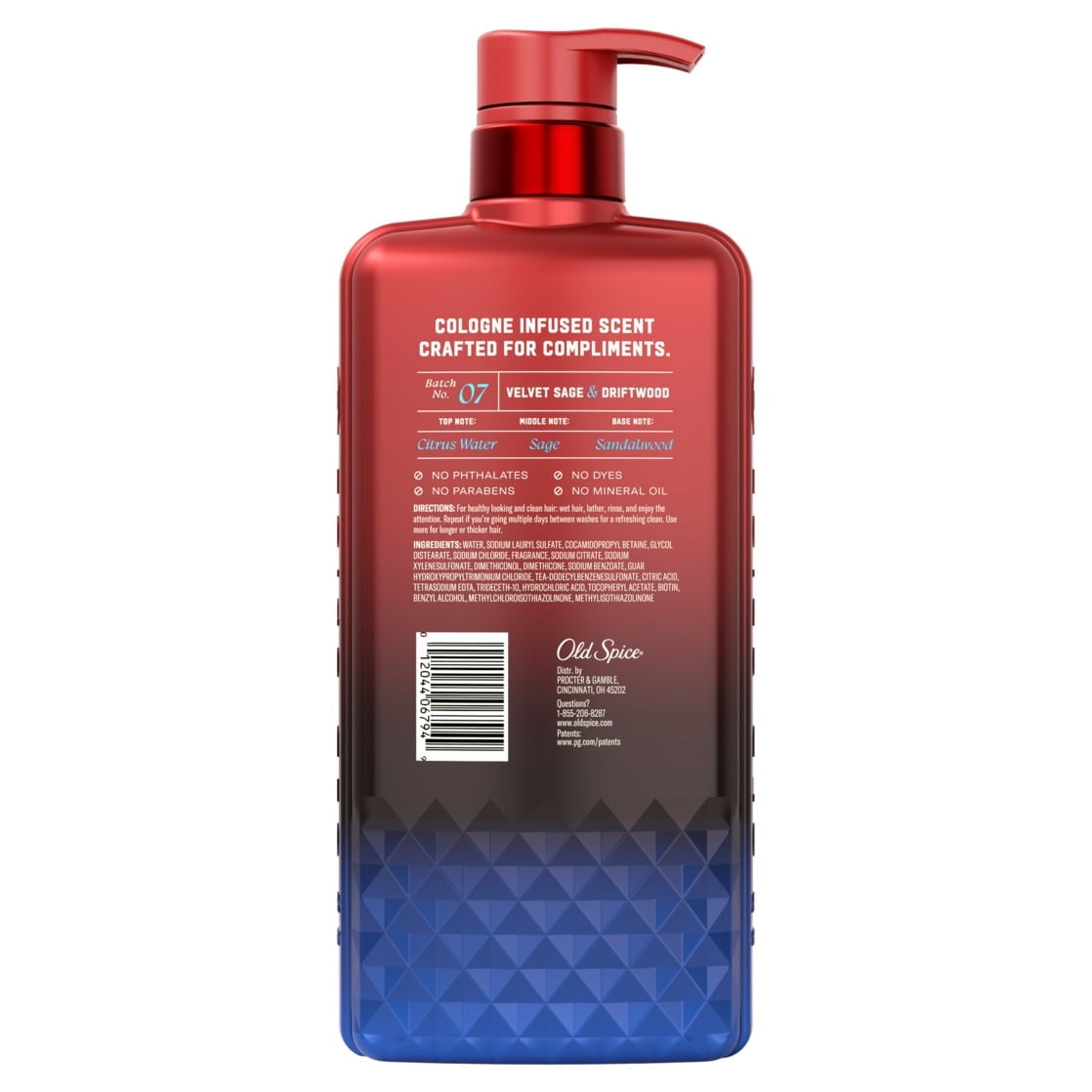 Old Spice Shampoo: The Spice Alchemist, Cologne-Infused Velvet Sage & Driftwood, No Parabens or Phthalates, 21.9 fl oz (PACK OF 3 )