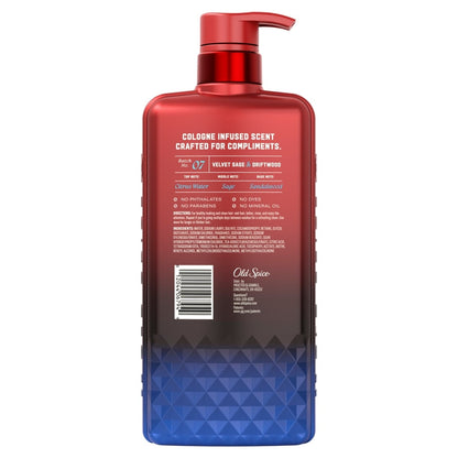 Old Spice Shampoo: The Spice Alchemist, Cologne-Infused Velvet Sage & Driftwood, No Parabens or Phthalates, 21.9 fl oz (PACK OF 3 )