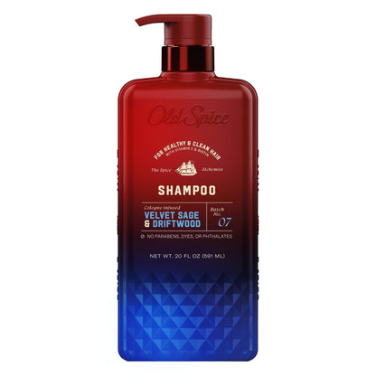 Old Spice Shampoo: The Spice Alchemist, Cologne-Infused Velvet Sage & Driftwood, No Parabens or Phthalates, 21.9 fl oz (PACK OF 3 )