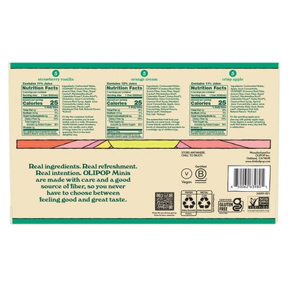 Olipop Mini Soda, Variety Pack, 7.5 fl oz, 15-count