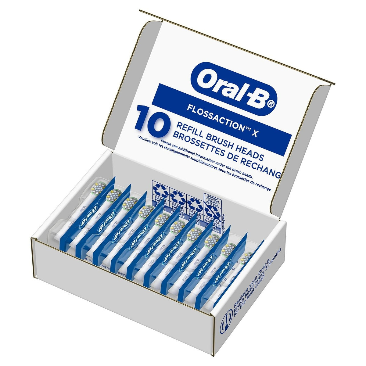 Oral-B FlossAction Electric Toothbrush Replacement Brush Heads, 10 ct.