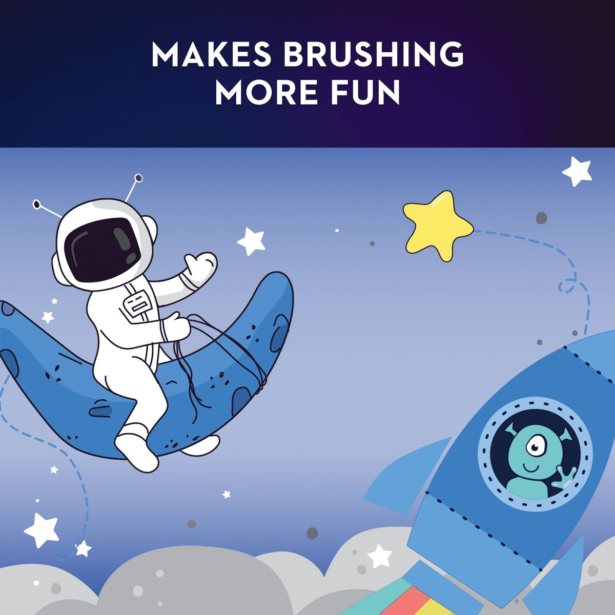 Oral-B Kids Toothbrush with Space Designs, Extra Soft Bristles, 4 Pack, for Children Ages 2+