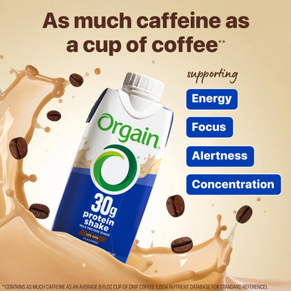 Orgain 30g Protein Shake, Dairy Based, 11oz, 12ct