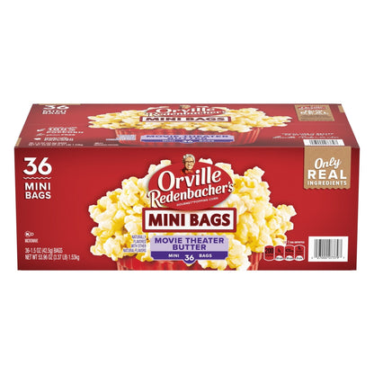 Orville Redenbacher's Movie Butter Microwave Popcorn, Mini Bags, 1.5 oz., 36 pk.