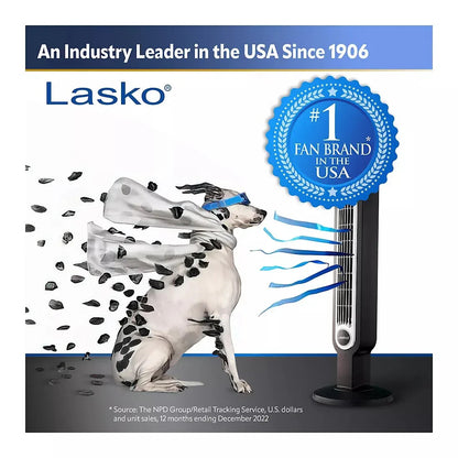 Lasko 18" Oscillating Pedestal Fan with Remote Control - Black
