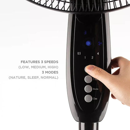 Black + Decker 16" Oscillating Pedestal Fan with Remote Control