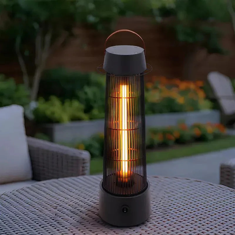 Modern Indoor/Outdoor Electric Patio Heater Lantern