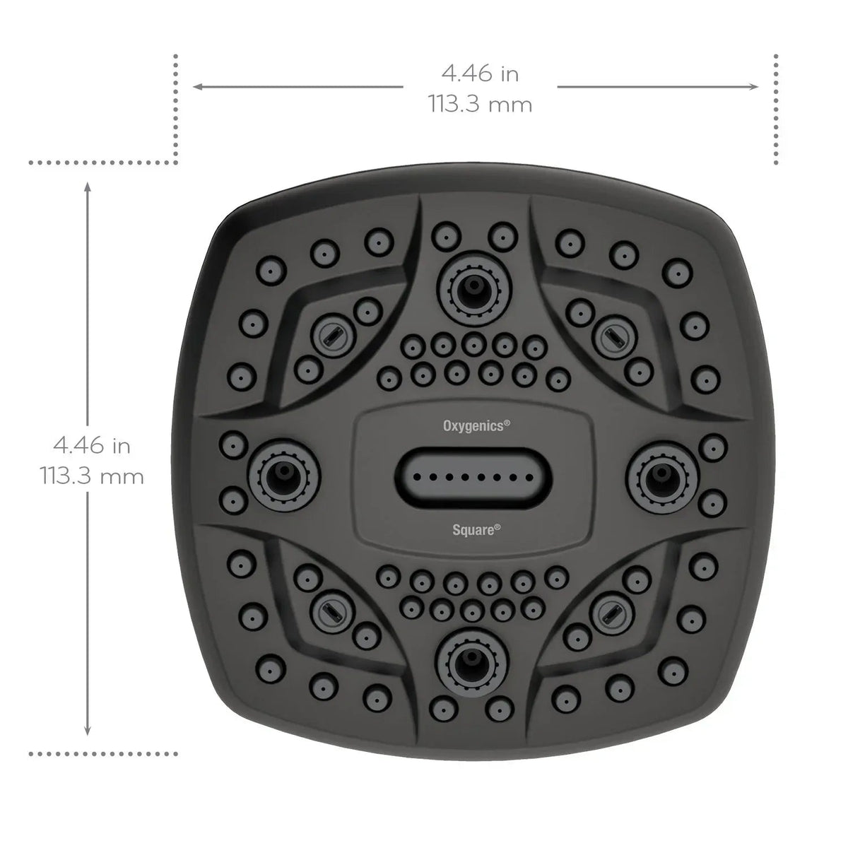 Oxygenics Square 6-Setting Fixed Shower Head (Assorted Colors)
