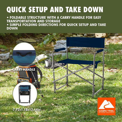 Ozark Trail Director Chair with Side Table