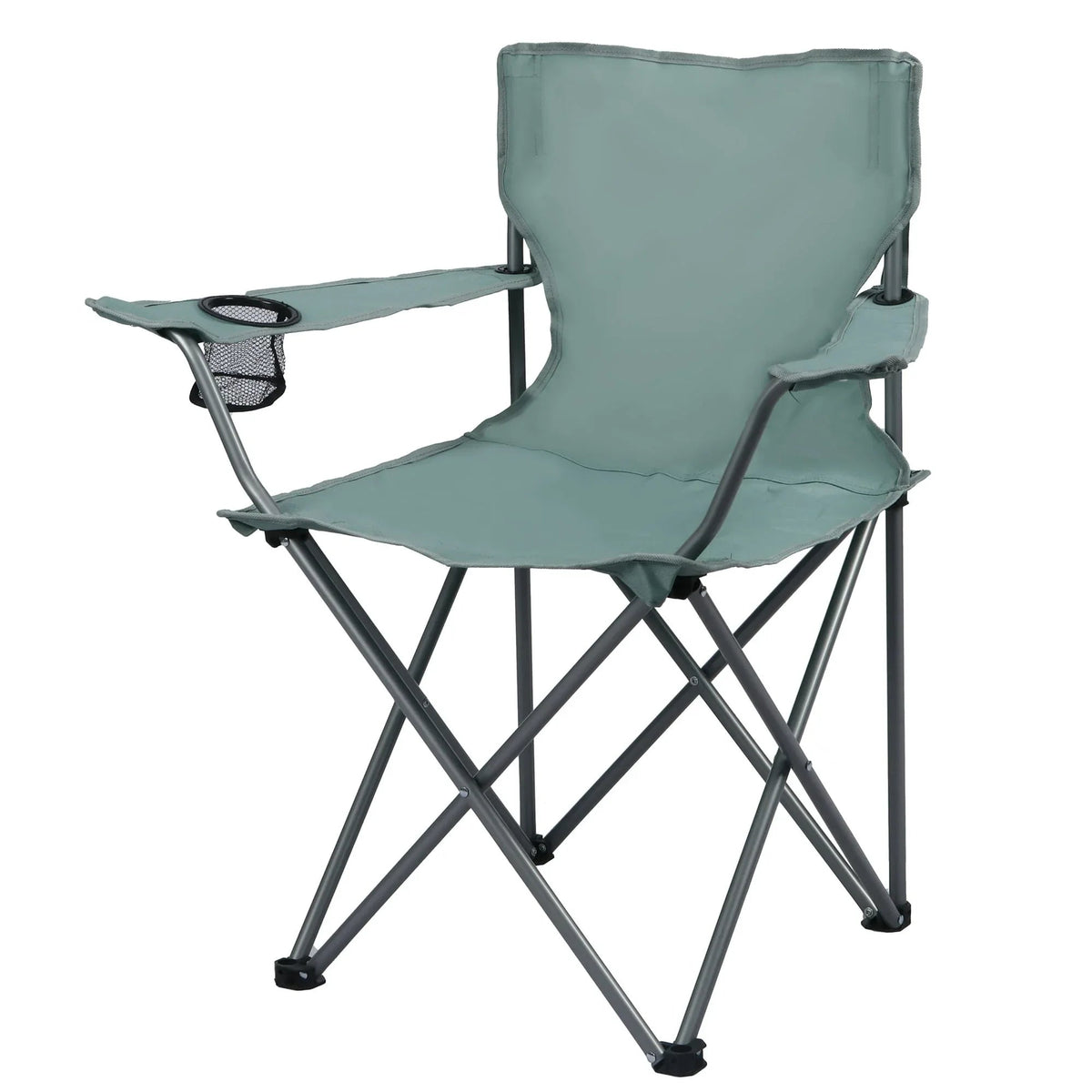 Ozark Trail Folding Camp Chair with Cup Holder – Lightweight, Portable Outdoor Chair for Camping, Tailgating & Sports – Green Goddess