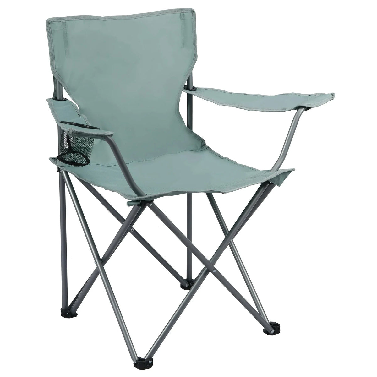 Ozark Trail Folding Camp Chair with Cup Holder – Lightweight, Portable Outdoor Chair for Camping, Tailgating & Sports – Green Goddess