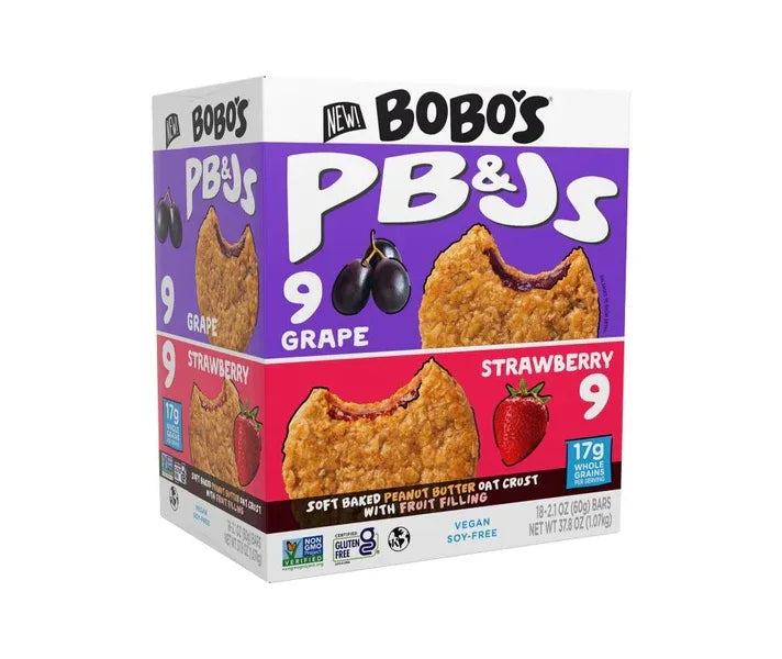 Bobo's PB&J Oat Snacks, Variety Pack, 18 pack