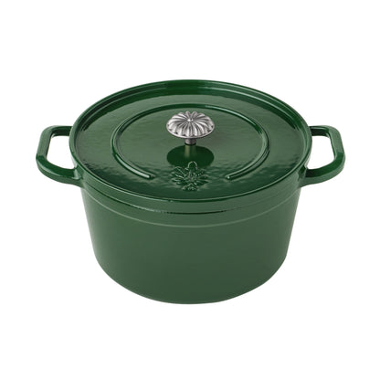 The Pioneer Woman Agatha Enameled Cast Iron 5-Quart Dutch Oven, Green Floral