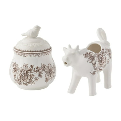 The Pioneer Woman Agatha Stoneware Sugar Bowl & Creamer Set, Blue