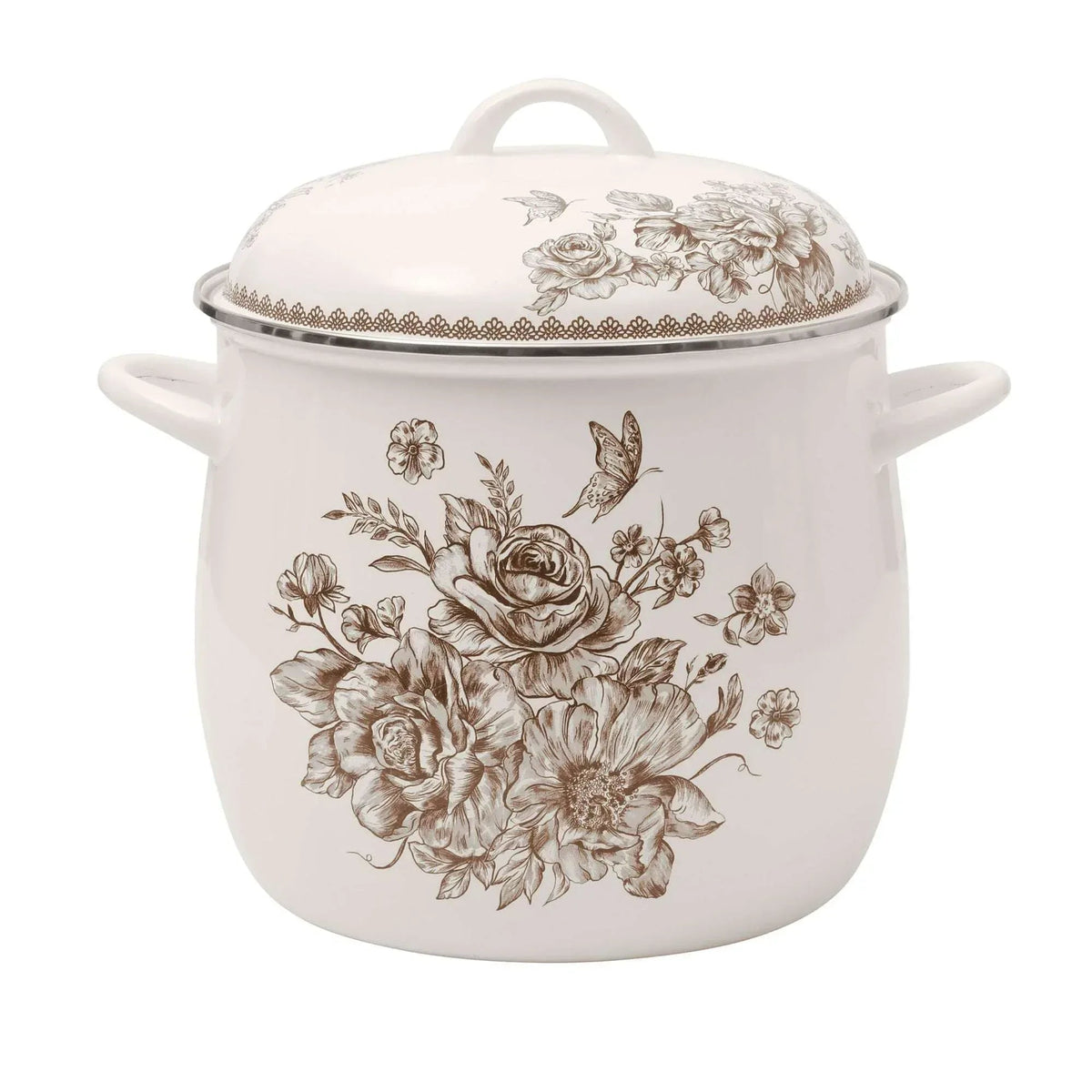 The Pioneer Woman Agatha 12 Qt Enamel on Steel Stock Pot with Lid