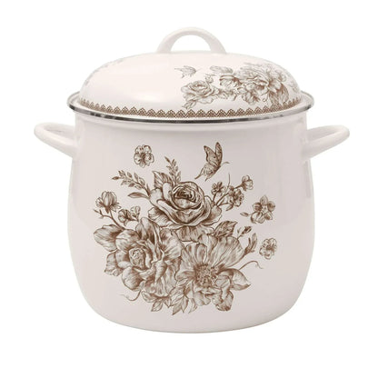 The Pioneer Woman Agatha 12 Qt Enamel on Steel Stock Pot with Lid