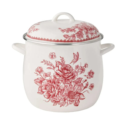 The Pioneer Woman Agatha 12 Qt Enamel on Steel Stock Pot with Lid